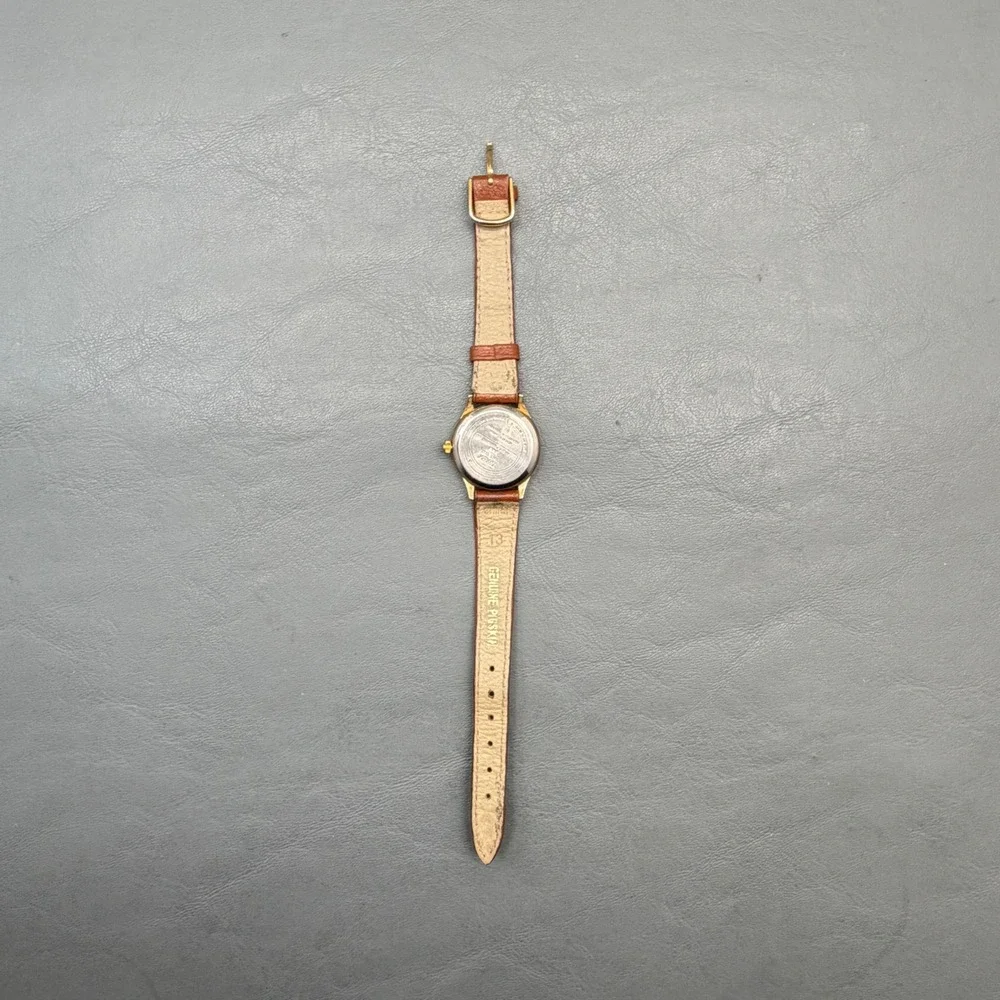 Vintage Timex 364 T Cell Sun & Moon Japan Genuine Pigskin Strap Dead Battery